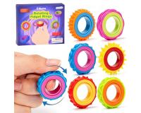 Forgó Stresszoldó Szenzoros Fidget Gyűrűk – 6 Darabos Készlet