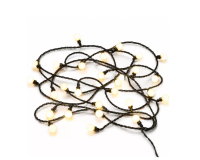 Gyöngy fényfüzér, 240 LED, meleg fehér, zöld kábel