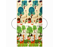 Kétoldalas Játékszőnyeg gyerekeknek - Fák ( 180 x 200 x 1 cm )