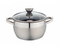 Rozsdamentes edény üveg fedővel -1,5L 16cm