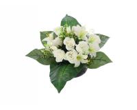 Vegyes liliom csokor tálban - fehér (40 x 30 cm)