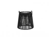 Fekete napelemes lámpa - 17 cm