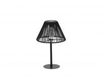 Fekete asztali napelemes lámpa - 33 cm