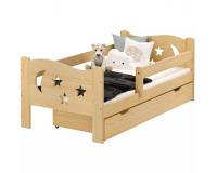 Star Gyermek ágykeret fenyő színben 80 x 140 cm-es
