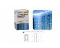 Fényfüggöny - hideg fehér színben távirányítóval, USB bemenettel 3 x 3 méteres