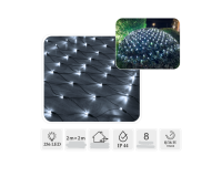 LED HÁLÓS FÉNYFÜGGÖNY HIDEG FEHÉR 2 x 2 M