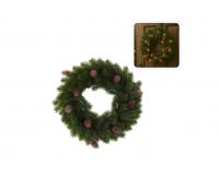 Karácsonyi LED-es koszorú / kopogtató