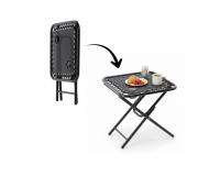 Összecsukható turista asztal italtartóval 50 x 50 x 50 CM - fekete