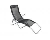 Fekete kerti nyugágy 137x58x24/M94 cm