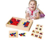 Fa Geometrikus Mozaik - Logikai Puzzle - 148 darabos