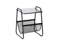 ÚJSÁGTARTÓS KIS ASZTAL 40 x 40 x 55 CM FEKETE