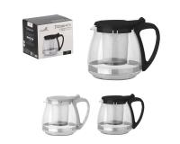 Garden Line hőalló üveg teáskanna, rozsdamentes szűrővel  - 750 ml