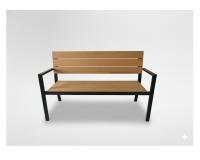 Műanyag Barna kerti pad 118 x 54 x 77 CM