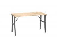 Fa és acél kerti asztal 120 × 60 × 71 cm