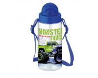 Monster truckos szívószálas gyerek kulacs