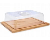 Cook Line bambusz vágódeszka műanyag fedéllel 20 x 13,5 cm