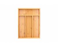 4 szekciós fa evőeszköz tartó 34x25x4,5 cm