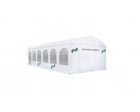 Professzionális kereskedelmi sátor 6x12 m – PVC 550 g/m², fehér, 4,6 m magas