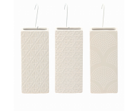 Kerámia légnedvesítő radiátorhoz – bézs, geometrikus mintás (7,5 × 4 × 17,5 cm, 6 db/csomag)