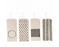 Fehér mintás kerámia légnedvesítő 4 darabos szett