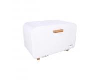 Fehér fényes kenyértartó bambuszlábon