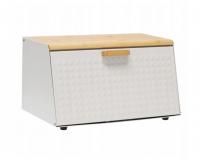 HIBISCO fehér zománozott kenyértároló doboz - 35,5 x 17 x 19,5 cm