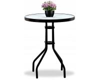 Kerek kerti üveg asztal 60 x 60 x 70 cm