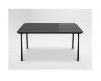 TÉGLALAP ALAKÚ KERTI ASZTAL 140 × 80 × 72 CM – SÖTÉTSZÜRKE