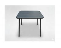 NÉGYZET ALAKÚ KERTI ASZTAL 80 × 80 × 72 CM – SZÜRKE