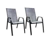 Szürke színű kerti székek 55 x 62 x 96 cm