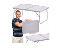 ÖSSZECSUKHATÓ TURISTA ASZTAL FEHÉR 60x40x26,5 CM