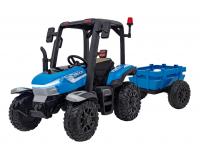Elektromos traktor pótkocsival kék színben
