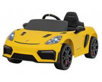 Porsche Spyder RS ​​​​718 elektromos gyermek autó - sárga