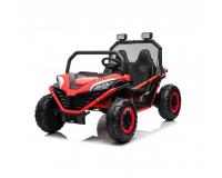 Buggy UTV 4x4 FASTER kétszemélyes akkumulátoros terepjáró piros színben