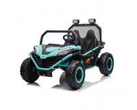 Buggy UTV 4x4 FASTER kétszemélyes akkumulátoros terepjáró zöld színben