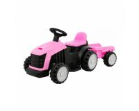 Gyermek traktor pótkocsival rózsaszín színben (6V / 4,5Ah)