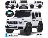 Mercedes AMG G Class 63 kétszemélyes akkumulátoros kisautó fehér színben