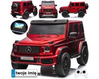 Mercedes AMG G Class 63 kétszemélyes akkumulátoros kisautó lakkozott piros színben