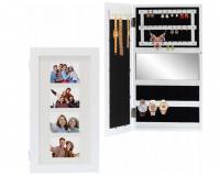 Falra akasztható ékszertartó fényképtartós előlappal - fehér