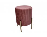 Kerek puff arany lábakon 28 x 42 CM - mályva