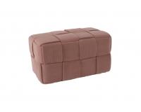 Téglalap alakú szőtt puff 72 × 38 × 38 cm - rózsaszín