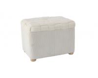 Téglalap alakú szőtt puff 60 × 40 × 44 cm - bézs