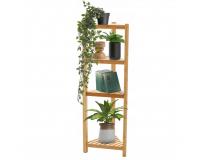 Bambusz 4 szintes sarokpolc
