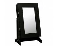 Fekete sminktükör ékszertartóval 36 cm-es