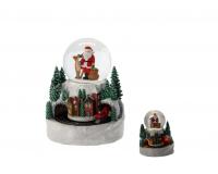 Karácsonyi dekorációs hógömb - Téli város hógömbbel - 19,6 x 19,1 x 24 cm