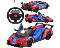 Kormánnyal távirányítható sportautó piros színben