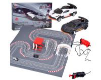 Építőblokkokhoz versenyautópálya 2 autóval és távirányítóval, 25 pályaalappal