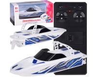 Távirányítós motorcsónak fehér színben