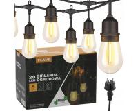Garden Garland Filame kerti dekorációs fényfüzér / világítás 230V 20 M 20 LED meleg fehér