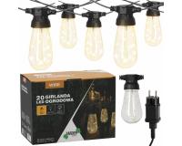 Garden Garland kerti dekorációs fényfüzér / világítás 12V 20 M 20 LED meleg fehér